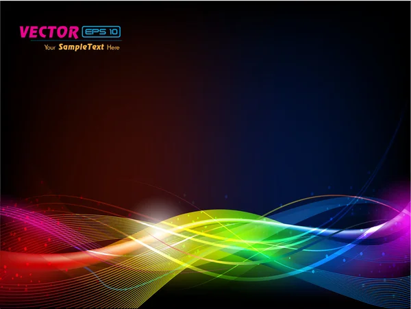 Illustrazione vettoriale di sfondo colorato onda astratta lucida.EPS 10. Può essere utilizzato per banner, poster e presentazione aziendale . — Vettoriale Stock