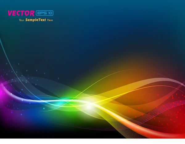 Vector illustration of colorful shiny abstract wave background.EPS 10. Can be use for banner, poster and business presentation. — Stock Vector