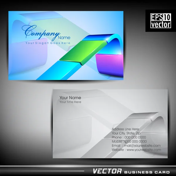 Vector 3d abstrato cartão de visita, EPS 10 Vector Ilustração . — Vetor de Stock