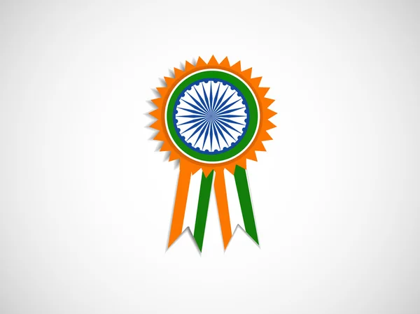 Abbildung von Schleife oder Abzeichen für den indischen Unabhängigkeitstag oder r — Stockvektor