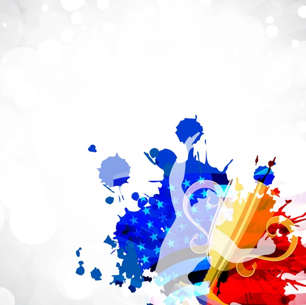 Abstracte kleurrijke achtergrond met sport trofee .vector illustratie. eps10. — Stockvector