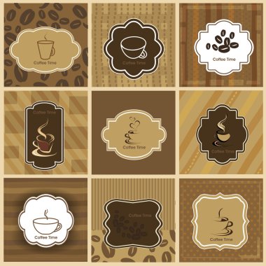 sets of label design. Menu for restaurant, cafe, bar, coffeehous clipart