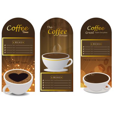 sets of label design. Menu for restaurant, cafe, bar, coffeehous clipart