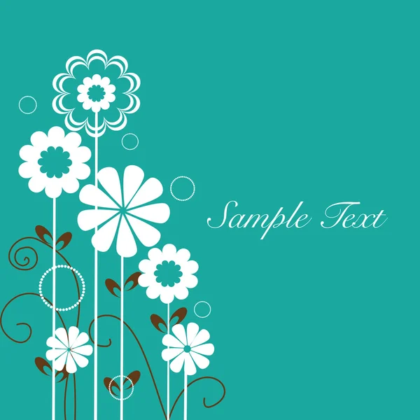 Floral design vector background with text space. EPS 10. — Stock Vector