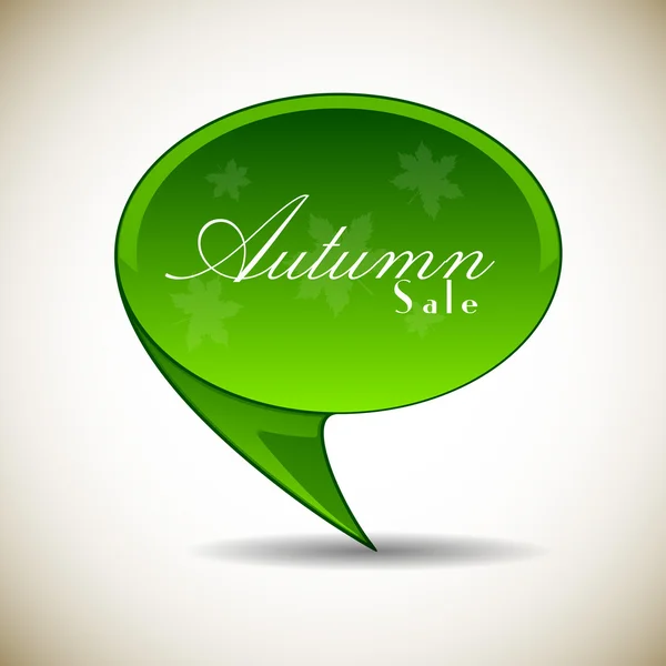 Modèle de bannière de vente d'automne vectoriel sur fond plat avec spac — Image vectorielle