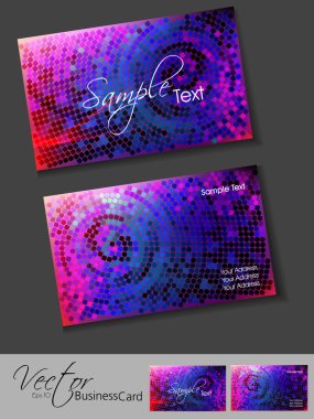 colorful mosaic editable vector business card template eps 10 design, for more business card template of this type please visit my portfolio. clipart