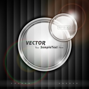 Vector isolated transparent label on black background. EPS 10. clipart