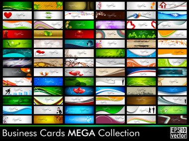 Mega collection of 78 abstract professional and designer busine clipart