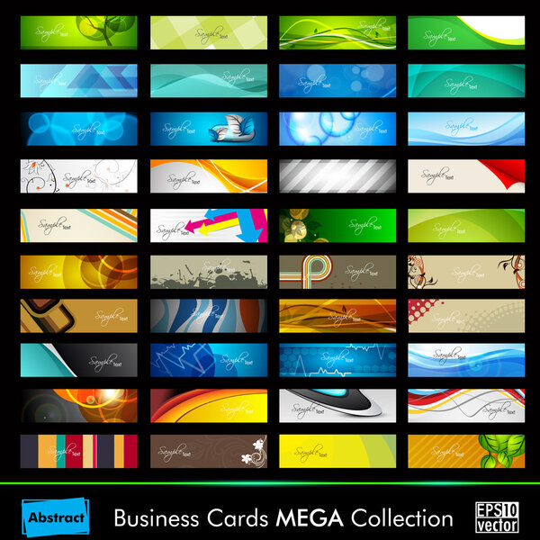 Professional thin business card set