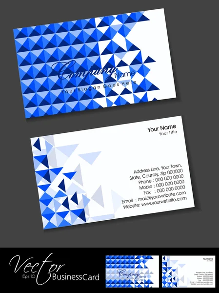 Abstract Business Card Set, for more business card of this type please visit my portfolio . — стоковый вектор