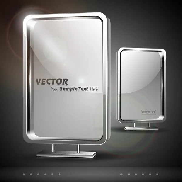 Vector conjunto de vallas publicitarias de vidrio con espacio de texto, EPS 10 . — Vector de stock