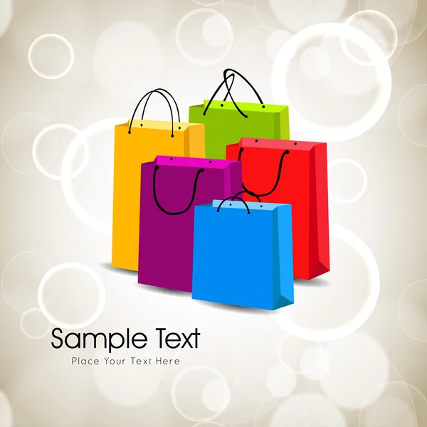 Shopping bag colorate. EPS 10 . — Vettoriale Stock