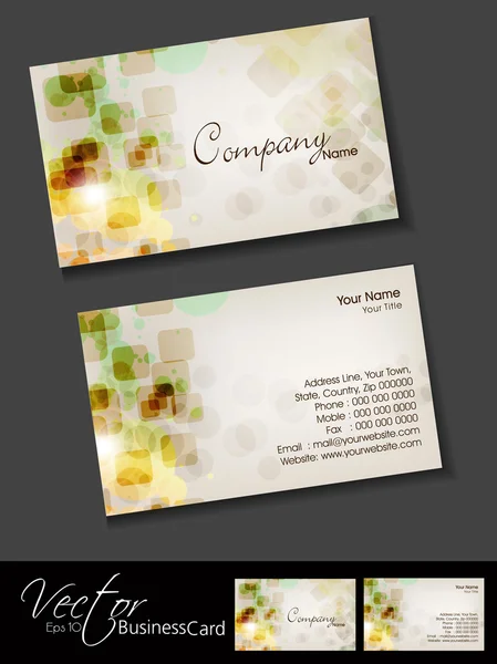 Abstract creative business card set, for more business card of this type please visit my portfolio . — стоковый вектор