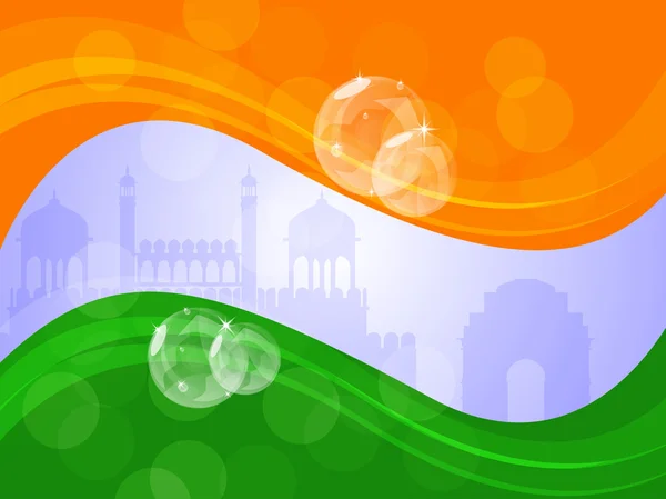 Indian flag background for Independence Day and Republic Day. EPS 10. — Stock Vector
