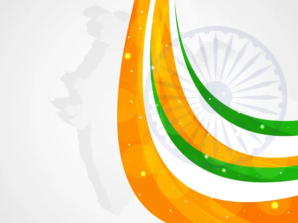 Sfondo della bandiera indiana per il giorno dell'indipendenza e il giorno della Repubblica. EPS 10 . — Vettoriale Stock