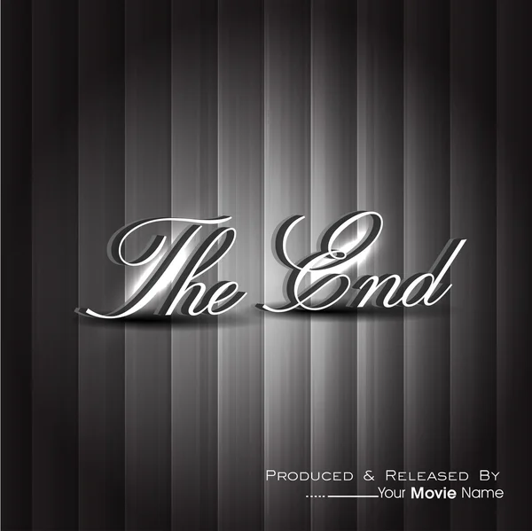 stock vector The End. Movie ending screen. EPS 10.