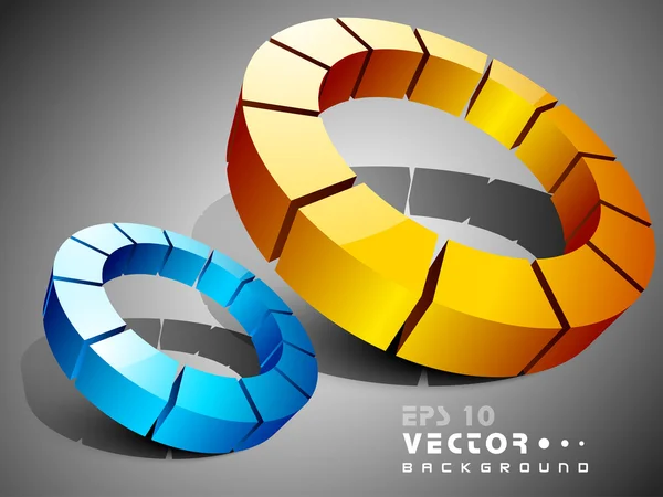 Fondo abstracto con círculos 3D. EPS 10 — Vector de stock