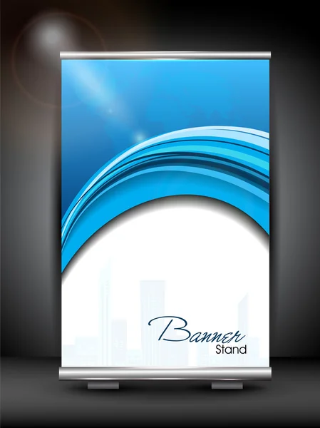 Banner de pie con pantalla enrollable para la promoción de productos o el diseño de plantillas EPS 10 — Vector de stock