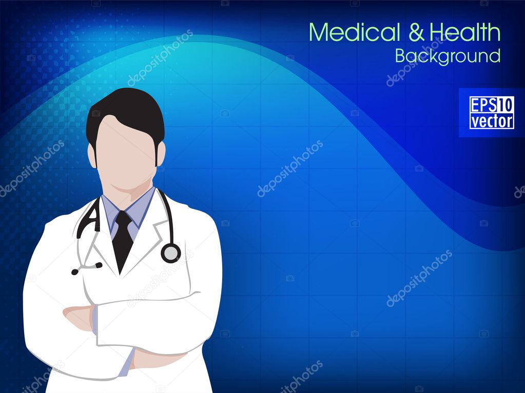 Health and medical background with Doctor (Male). EPS 10.