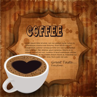 Menu for restaurant, cafe, bar, coffeehouse. Coffee background. EPS 10 clipart