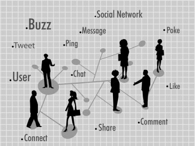 Social Networking communication Illustration. Vector. clipart