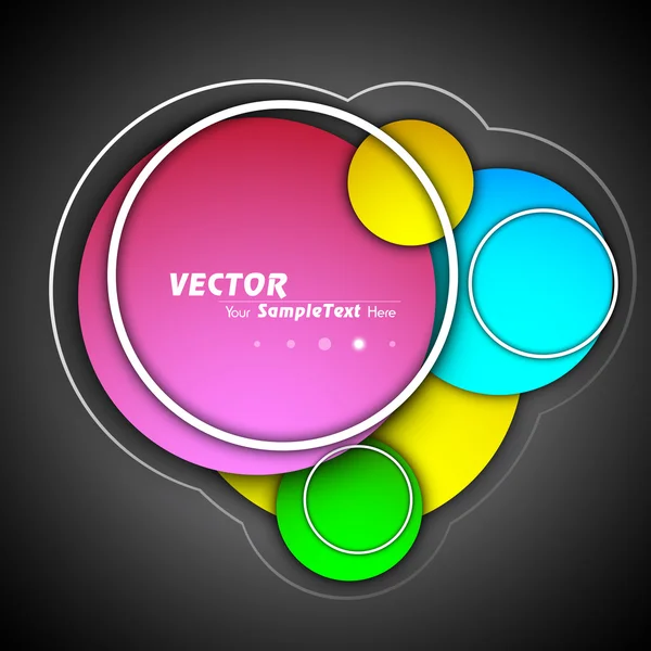 Pozadí abstraktní s barevnými kruhy na šedém pozadí. EPS 10. — Stockový vektor