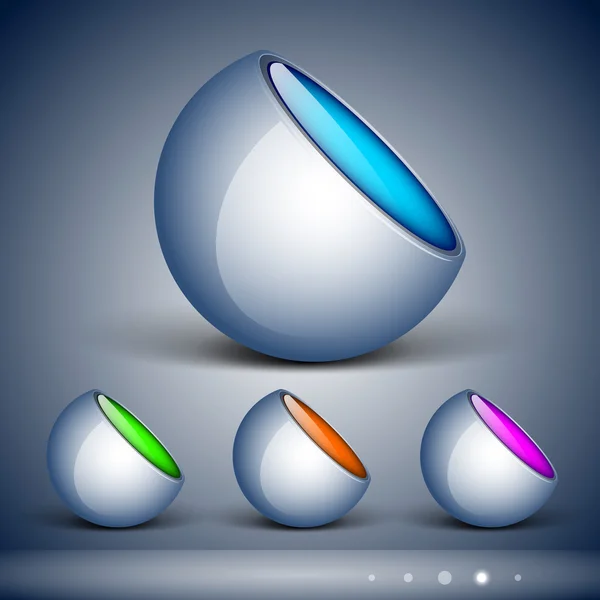 Fond abstrait brillant stylisé en bleu, vert, orange et rose avec combinaison de gris. SPE 10. Peut être utilisé comme étiquette, icône, élément . — Image vectorielle