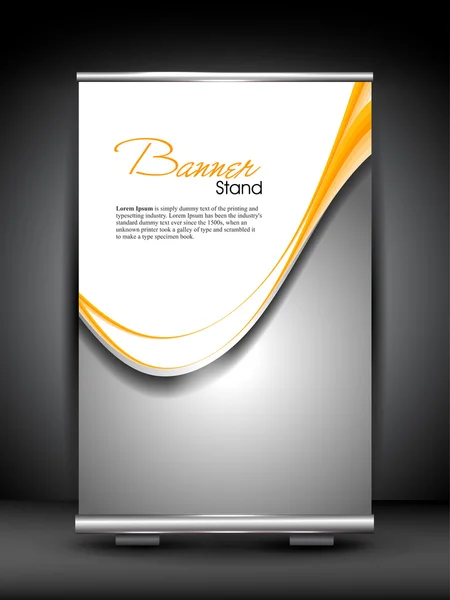 Стенд банер з піднятим дисплеєм для просування продуктів або дизайну шаблонів. ЕПС 10 — стоковий вектор