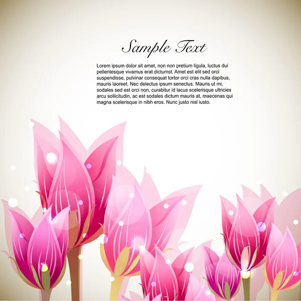 Vacker blommig bakgrund med plats för ditt meddelande. EPS 10. — Stock vektor