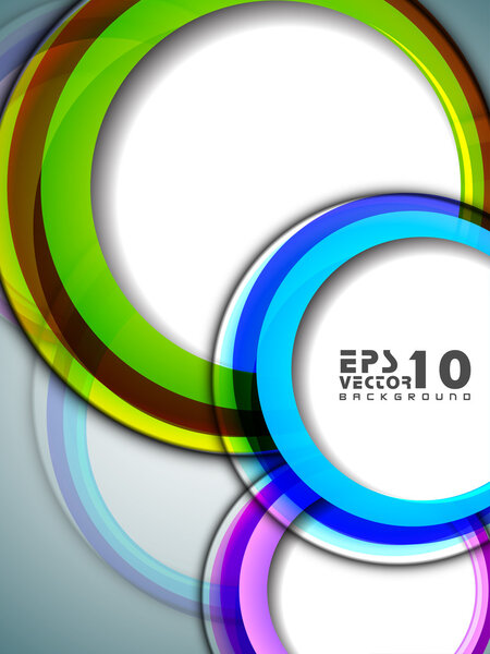 Абстрактный фон с 3D кругами. EPS 10
