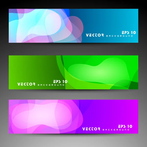 Banner o encabezado del sitio web con diseño abstracto colorido. EPS 10 . — Vector de stock