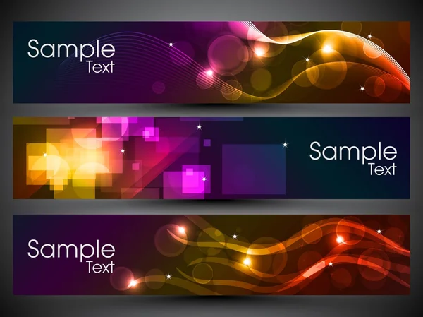 Website banner or header with shiny abstract design. EPS 10. — Stock Vector