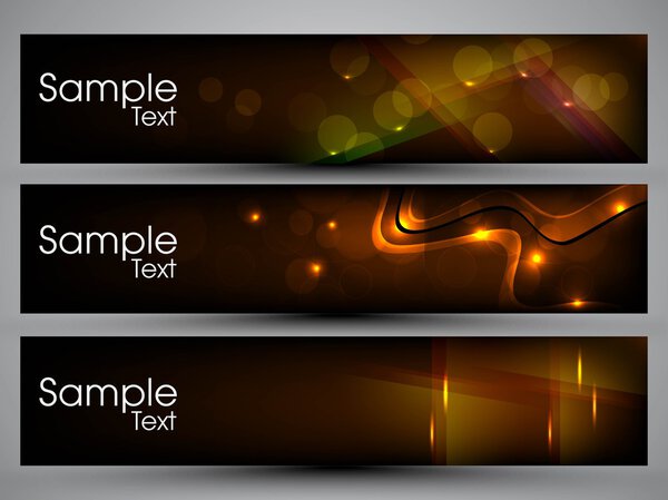 Website banner or header with shiny abstract design. EPS 10.