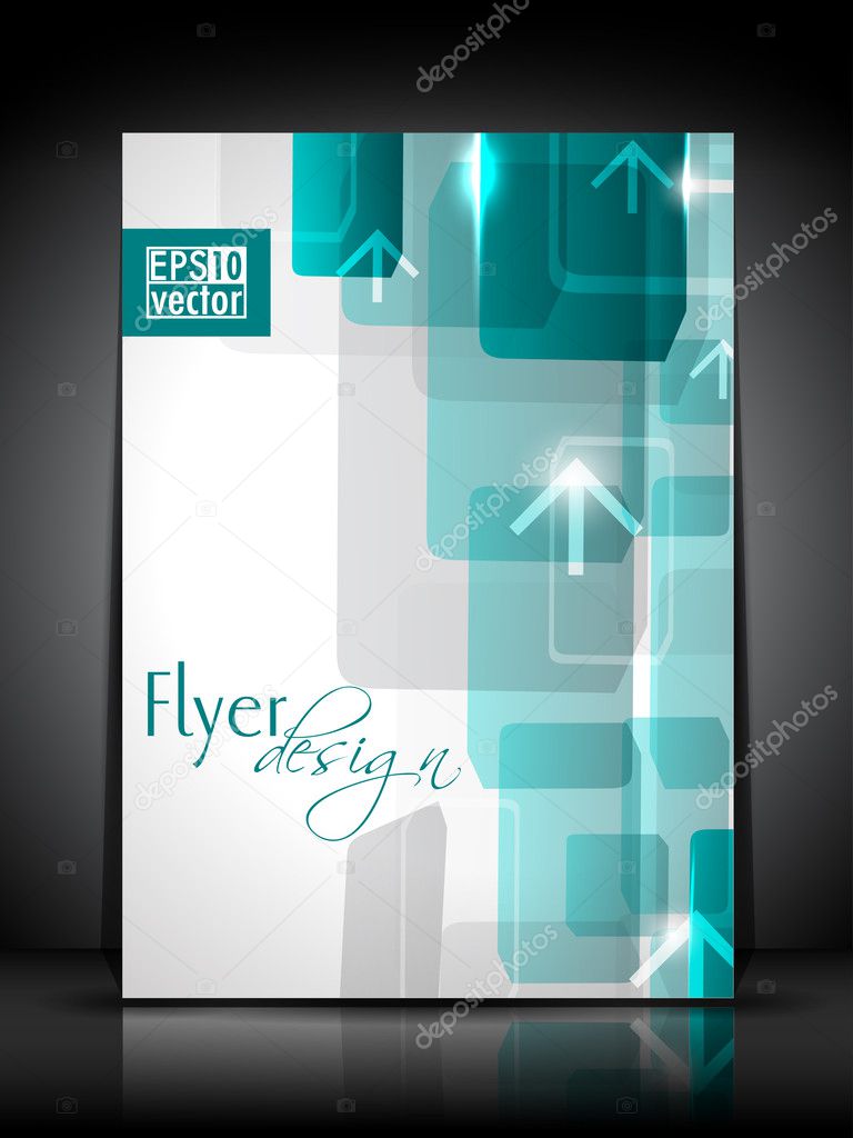Vector abstract flyer design with arrows