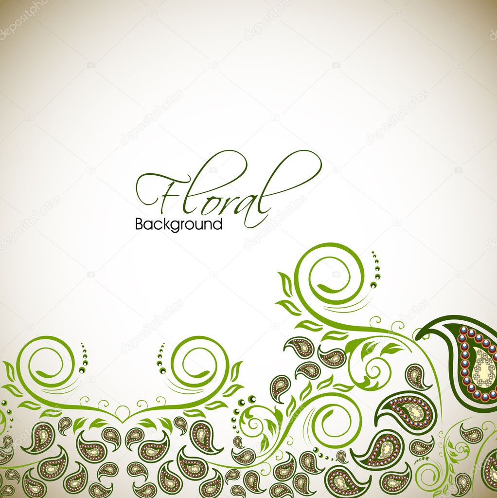 Beautiful floral background with space for your message. EPS 10.