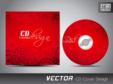 CD cover design template with copy space. EPS 10. clipart