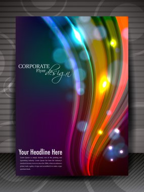 Flyer, brochure or cover design for publishing, print and presen clipart