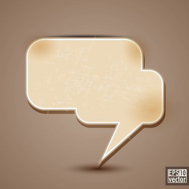 Blank paper text speech bubbles or notes. EPS 10. clipart