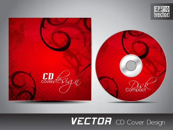Modèle de couverture de CD avec espace de copie. SPE 10 . — Image vectorielle