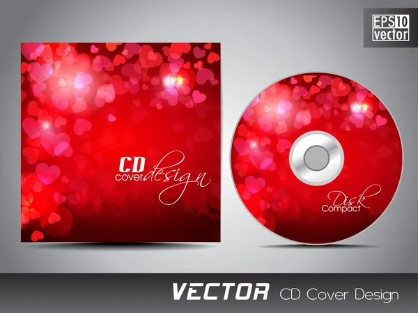 CD cover designmall med kopia utrymme. EPS 10. — Stock vektor