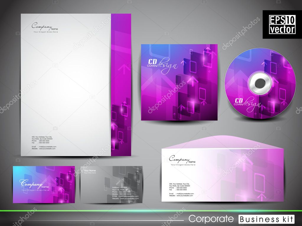 Professional Corporate Identity kit or business kit