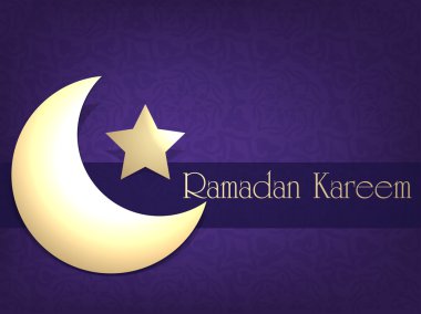 Illustration of Moon with Star for Ramadan Kareem. EPS 10. clipart