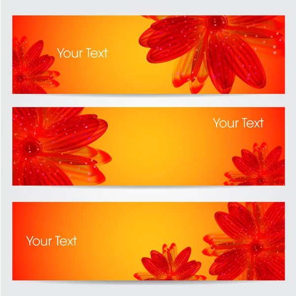 Bannière de site Web ou ensemble d'en-tête avec floral. SPE 10 . — Image vectorielle