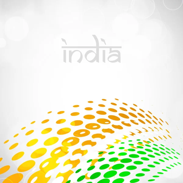 Glänzende indische Flagge schwenken Hintergrund. Folge 10. — Stockvektor