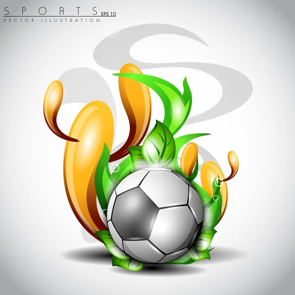 Shiny soccer ball. EPS 10. — Stock Vector