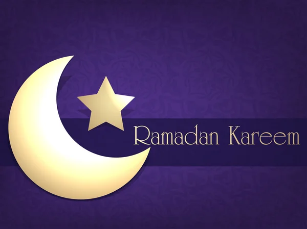 Ramazan kareem için yıldız ile ay resimde. EPS 10. — Stok Vektör