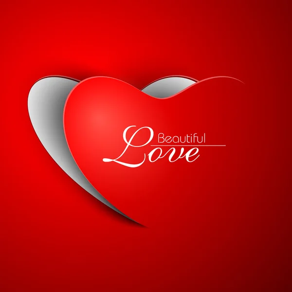 Красное сердце Валентина. EPS 10 . — стоковый вектор
