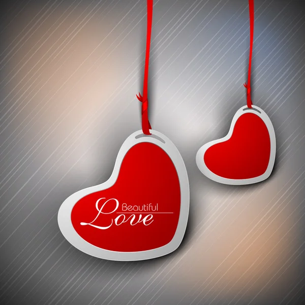 Red Valentine Hearts. SPE 10 . — Image vectorielle