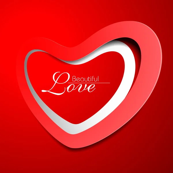Red Valentine Heart. — Stock Vector