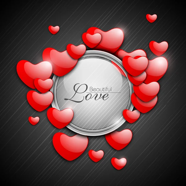 Rode Valentijn harten. EPS 10. — Stockvector